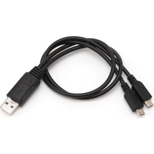 Newest 1PC Portable USB Male Universal Micro USB Dual Male Y Adapter Splitter Cable #L060# new hot