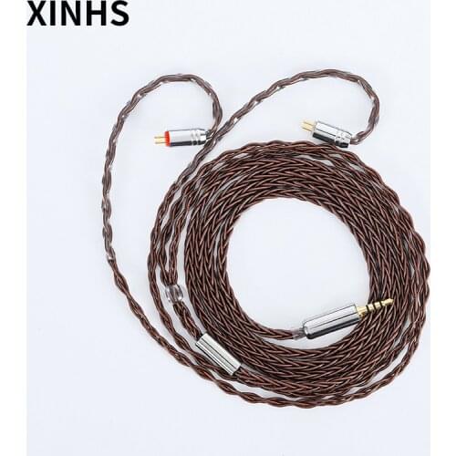 8 Core Oxygen-Free Copper Headphone Upgraded Cable HIFI Earphone Wire For SE846 SE535 TRN V80 V20 ED12 Earbuds Cable