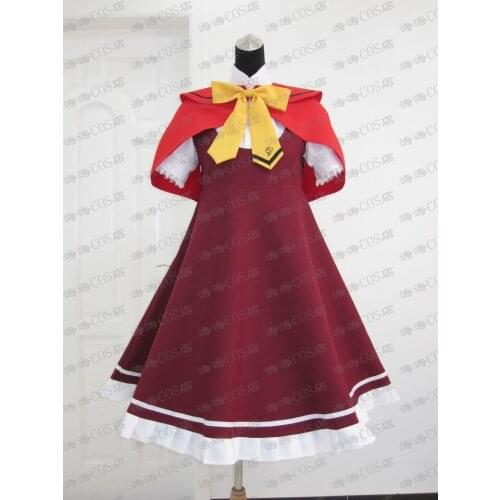 Okamisan and her Seven Companions Okami-san Akai Ringo Dress Girls Adult Halloween Party Suit Christmas Skirt Cosplay Costume