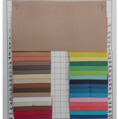 Factory wholesale synthetic PVC leather fabric handbags and luggage material wavy grain boulevard material