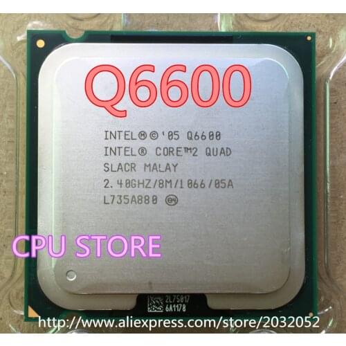 Lntel CORE 2 QUAD Q6600 Processor 2.4GHz/8MB /Quad-Core/FSB 1066 Desktop LGA 775 CPU can working