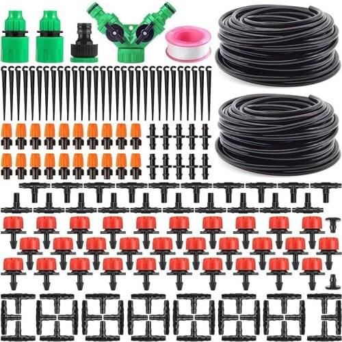 Promotion! Garden Automatic Drip Irrigation Set,30M Adjustable Mini DIY Irrigation Kit,1/4 inch Heavy Duty Tube Watering Kit for