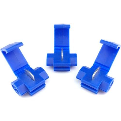 Wholesale 50pcs Blue Red Yellow 10A Stripping Wire Connector Non Destructive Tap Quick Terminal Soft Line Clip buckle