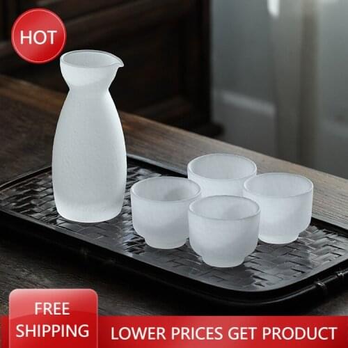 Empty Liquor Glass Bottle Decoration Gift Box Japanese Sake Soju Drinking Glasses Set Home Bar Garrafa Wine Glasses Set AA50JT