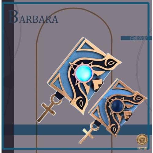 Anime Genshin Impact Barbara Cosplay Christmas Book Halloween Carnival Cosplay Costume Accessories Props