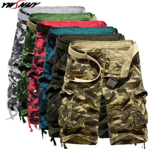 Casual Cargo Shorts Men 2020 New Loose Cool Camouflage Mens Shorts Overalls Breeches Summer Quality Cotton Brand Clothing
