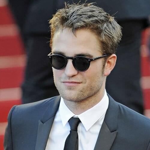 Black Color Retro Trend Sunglasses Small Frame Round Classic Glasses for Men Women