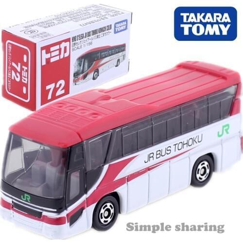 Takara Tomy Tomica No.72 HINO S'ELEGA JR BUS TOHOKU KOMACHI Model Kit 1:156 Miniature Car Hot Pop Mould Diecast Baby Toys