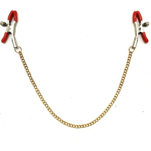 Stainless Steel Metal Chain Nipple Clamps Sex Slaves Nipple Clips Toys For Woman Erotic Game Sex Games Accessories