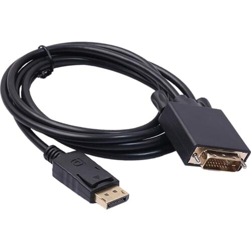 1.8m DisplayPort DP to DVI Cable DVI-D 24 + 1 Pin Male to Male Full HD 1080P