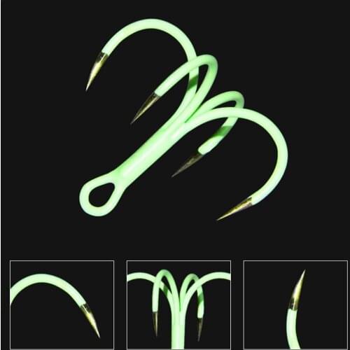1Pcs Luminous Quadruple Fishing 4 Hooks Glow Night New Artificial Lure Hooks Octopus Bait Fishhooks Hot Fishing Squid O0S6