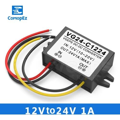 12V to 24V Boost Converter 1A 2A 3A DC DC 12 Volt Step-up 24 Volt DC-DC Conversor 12V-24V Power Voltage Converter CE RoHS