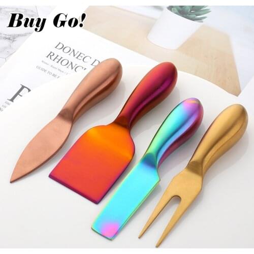 4 Pcs/Set Stainless Steel Cheese Tools Cheese Knife Sets Cutter Slicer Chef Spatula Pan Cake Tool Cheese Grater Kitchen Utensils