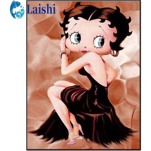 5D diy Cartoon betty doll full round diamond painting cross stitch kit diamond embroidery mosaic pattern picture home decor gift