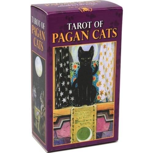 78 Cards Deck Tarots Of Pagan Cats Full English Family Party Board Game Oracle Cards Astrology Divination Fate Card Drop Ship