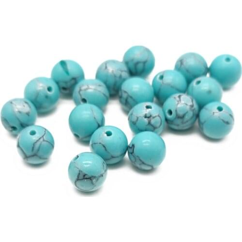 Blue Turquoises Stone Beads Loose Natural Stone Beads for Jewelry Making Bracelet Necklace Accessories 8mm