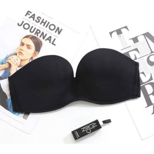 Sexy Lace Invisible Bras for Women Strapless Bra Push Up Backless Lingerie 3/4Cup Bralette Seamless Brassiere Female Underwear