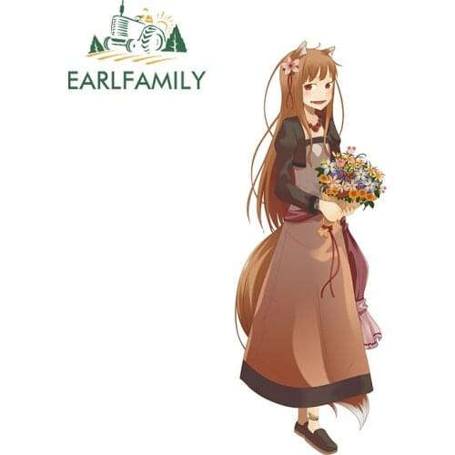 EARLFAMILY 13cm x 4.4cm for Spice and Wolf RV Car Sticker Scratch-Proof Decal Windows Motorcycle Trunk Vinyl Car Door Protector