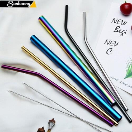 Extra Wide Straw Reusable Stainless Steel Drinking Straw Metal Straw For Smoothies Tapioca Pearls Milk Tea Juice Bar Tools