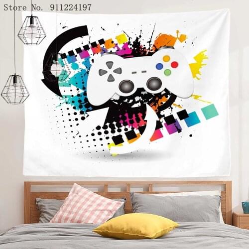 Game Console Astérix le Gaulois Tapestry Wall Hanging 3D Print Gamepad Tapestries Wall Carpet Living Room Bedroom Home Decor