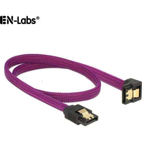 SATA 3 Sleeved Cable,Modding PC Hard Drive Adapter Cable,SATA3.0 Cable Latch Locking for Laptop 2.5 SSD 3.5 HDD,SATA DVD Drive