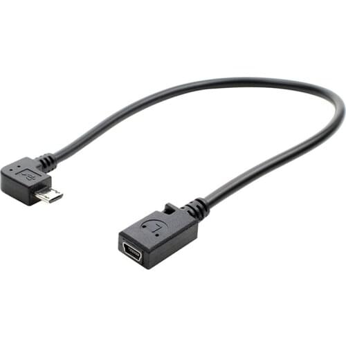 1PC NEW 90 Degree Converter Data Cable Micro USB Male To Mini USB Female Adapter Converter Data Cable Line