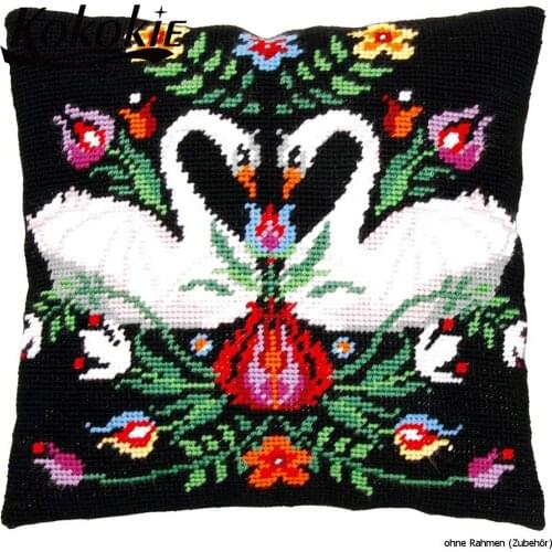 Material for handicraft embroidery yarn pillowcase 3d cushion mat cotton embroider needlework kits cross stitch kits pillow