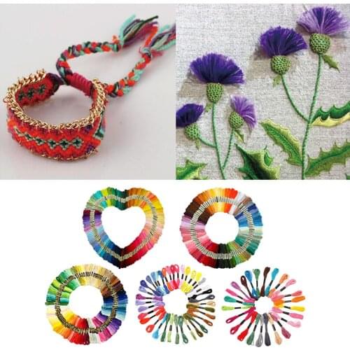 Embroidery Thread Bracelet String 100/150/200 Skeins Embroidery Floss for Cross Stitch kit and DIY Sewing Strings Craft