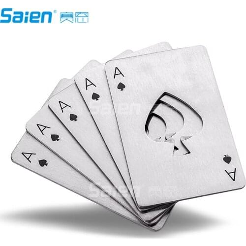 50pcs Bottle Opener , Stainless Steel Credit Card Size Casino Bottle Opener for Your Wallet , Beer Bottle Opener Free DHL