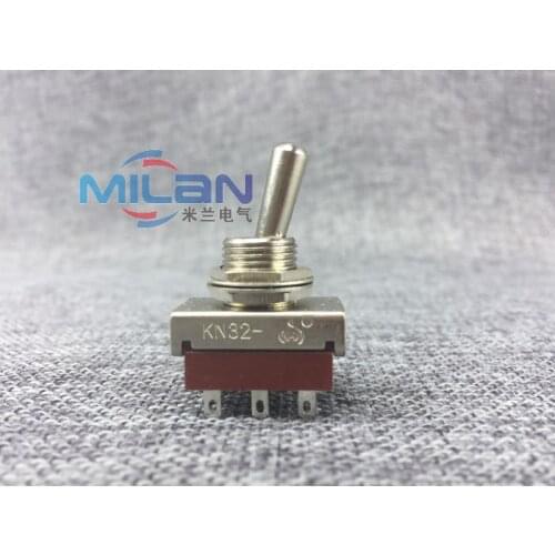 1pcs KN32 toggle switch and rocker switch ON-ON 6 pin 2 way DPDT 5A AC 250V