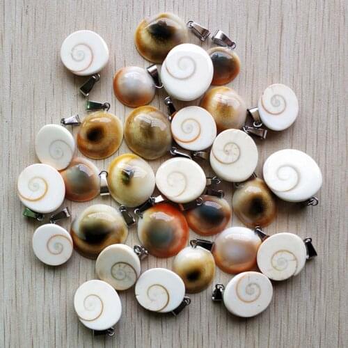 Wholesale 50pcs/lot fashion natural shell stone Snail shape charms pendants for jewelry Accessories making free shipping