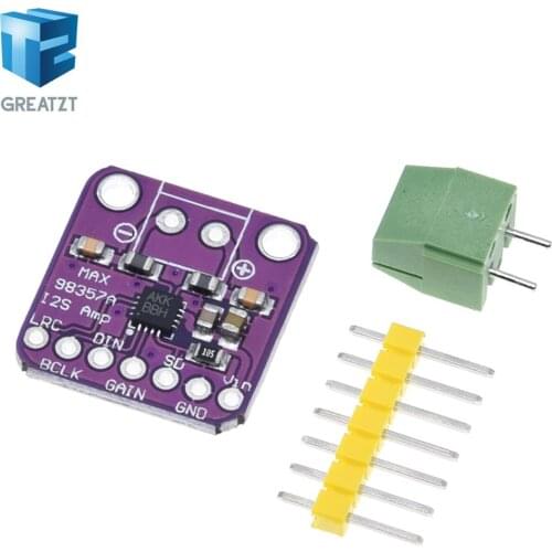 GREATZT Max98357 3w Class D Amplifier Breakout Interface I2s Dac Decoder Module Filterless Audio Board For Raspberry Pi Esp32