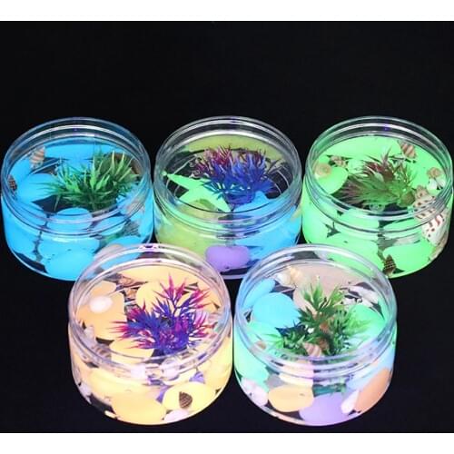 100g Kids luminescent Slime Toy Seaweed Underwater World Glow in Dark Transparent Slime Putty Stretchy Stress Reliever Toys