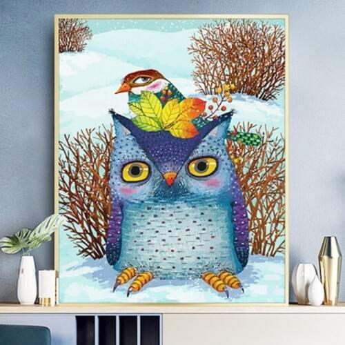 Owl Animals DIY Acrylic oil Painting By Numbers for kids adults Painting Canvas diy Picture for Living Room wall art