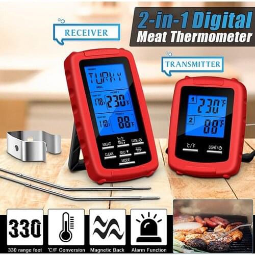 Stainless Steel BBQ Food Thermometer Grill Barbecue Water Milk Hot Drinks Meat Kitchen Digital Temperature Thermometers Meter