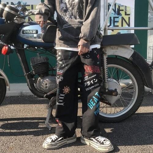 Japan Black Hip Hop Pants Trousers Streetwear Funny Sweatpants Hombre Male Casual Fashion High Street Japanese Cargo Pants Men