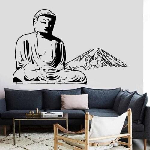 Buddha Decal Buddhism Posters Yoga Club Sticke Vinyl Wall Decals Pegatina Quadro Parede Decor Mural Yoga Sticker