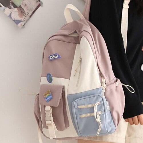 Women Backpack Waterproof Nylon School Backpack for Teenage Girls Ladies Rucksack Girl Book Bag Mochila Backpack School