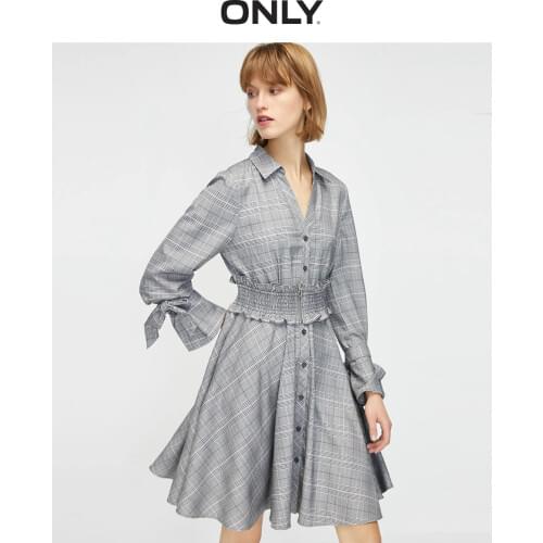 ONLY Womens Mid-length Checked Shirt Dress | 120107518