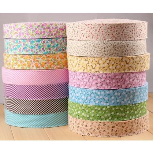 3.5cm Floral Plain Cotton Bias Binding Tapes, Unfolded Gingham Trim Covered Dress-making Craft Upholstery Sewing Textile Webbing
