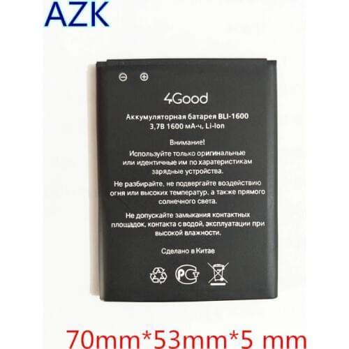 AZK 1600mAh Replacement BLI-1600 Battery for 4Good S450m 4G Phone Battery