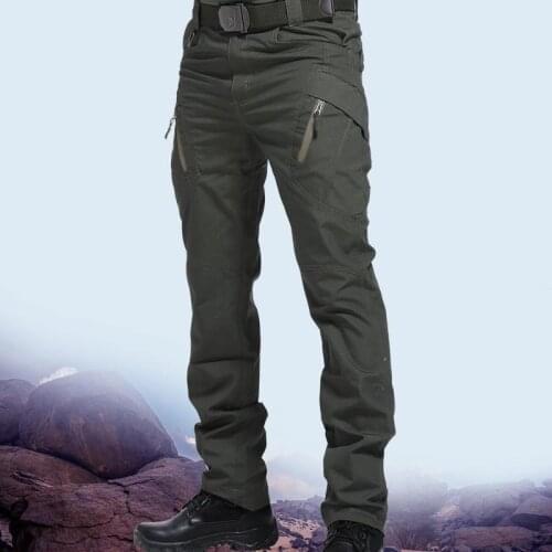 Mens Tactical Pants Multi-pocket Elasticity Military Uniform Pants Mens Casual Overalls Mens Clothing Slim S to 5XL Sports Pa