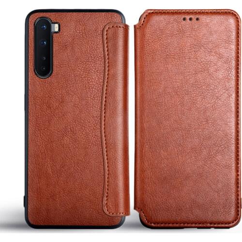 Phone Case For Oneplus Nord funda Business High End Pu Leather No Magnet Card Slot Flip Cover For Oneplus Nord Case coque