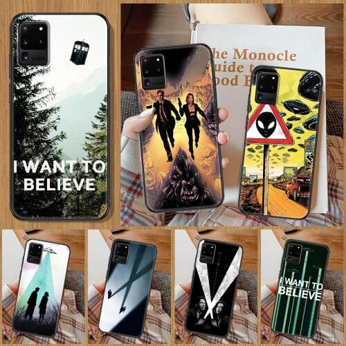 The X Files I Want to Believe Phone case For Samsung Galaxy Note 4 8 9 10 20 S8 S9 S10 S10E S20 Plus UITRA Ultra black soft