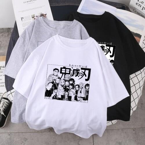Harajuku Japan Prison School Cartoon Japan T-shirt women demon Ghost blade Punk Anime Comic casual Streetwear Manga women Tops