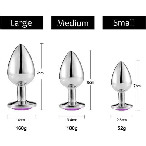 JIUAI Smooth Anal Toys Metal Butt Plug Masturbator for Man Anal Vibrators Anal Plug Private Goods for Men Adult Toys Sex Shop