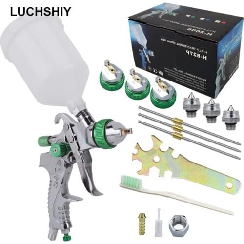HVLP Spray Gun Power Tool 600ml 1.4/1.7/2.0mm Nozzle Gravity Airbrush Paint Professional Airbrush Car Auto Repair Pneumatic Tool