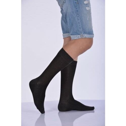 Idilfashion Male Pattern Bamboo Socket Stocking-Dark Gray-E-ART217 (3'LÜ PACKAGE)