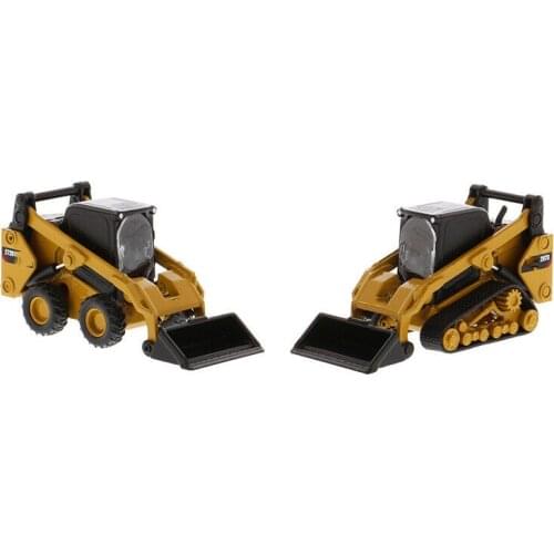 In Stock 85609 1/64 Scale Alloy Diecast Collectible 272D2 Skid Steer Loader and 97D2 Compact Track Loader Model for Fans Gifts