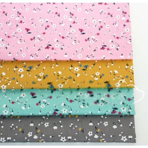 DIY bedding cushion patchwork sewing baby cotton fabric PINK GREEN GRAY YELLOW FLORALS printed fabric tissus tecidos fabric